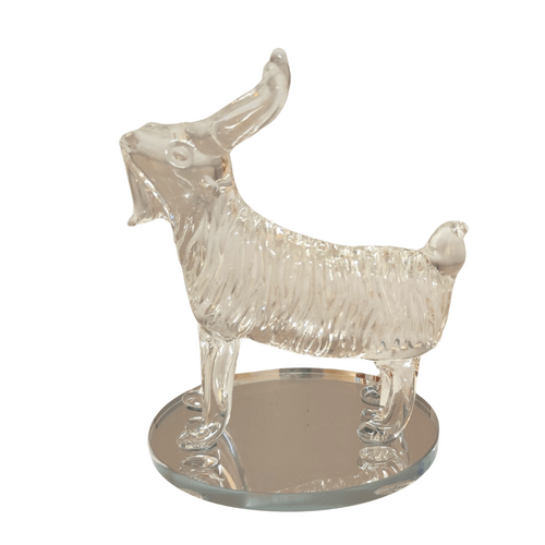 Stiklinė statulėlė Ožka, 12 cm