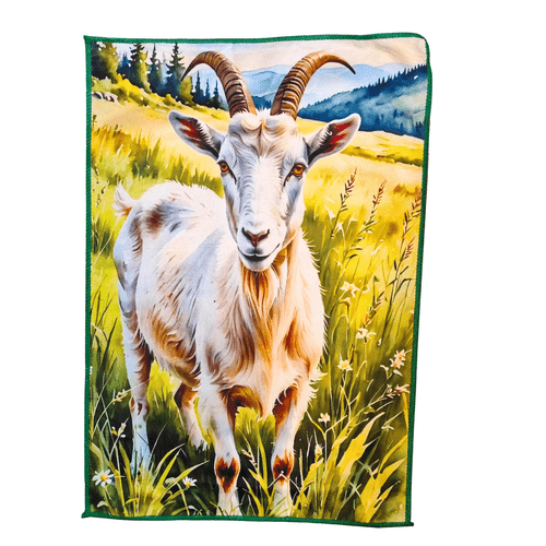 Virtuvinis rankšluostis su ožkos paveikslėliu, 35 × 65 cm 2
