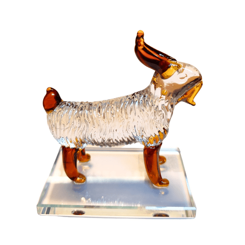 Stiklinė statulėlė Ožka, 10 cm