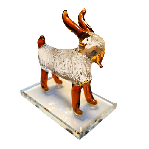 Stiklinė statulėlė Ožka, 10 cm 1