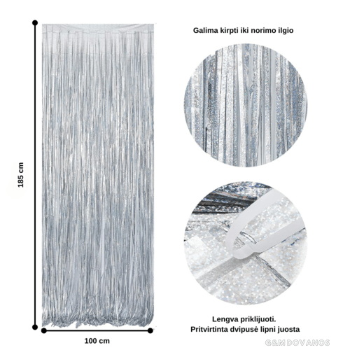 Folinė užuolaida - lietutis, holografinė