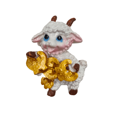 Keramikinis magnetas Ožka su pinigais, 5 cm 4