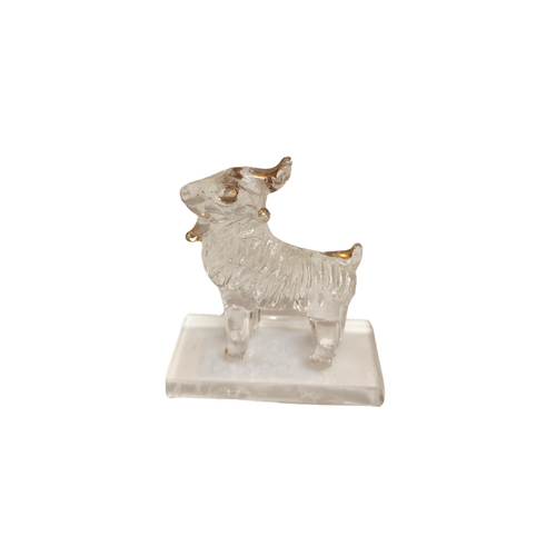 Maža stiklinė statulėlė Ožka, 5,5 cm 1