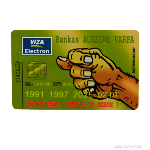Suvenyras - pokštas "Banko kortelė"