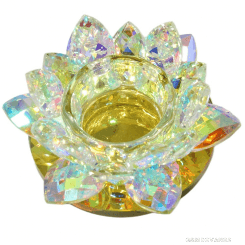 Stiklinis lotosas - žvakidė, 11 cm
