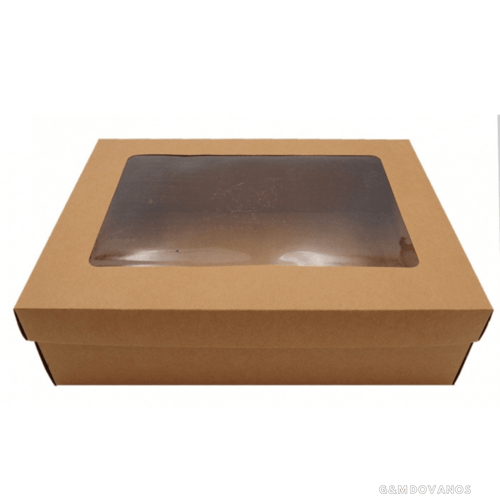 Dovanų dėžutė su langeliu, 28x21x8 cm