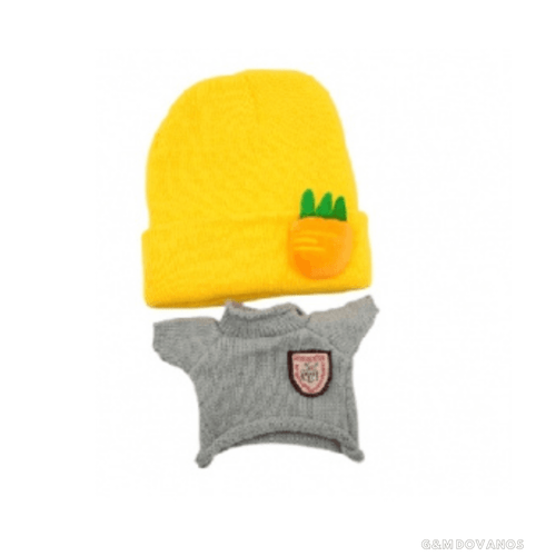 Minkšto žaislo "Lalalfanfan" drabužėliai, kepurė+megztinis
