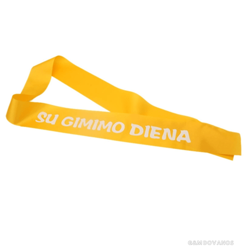 Gimtadienio juosta "Su gimimo diena", auksinė