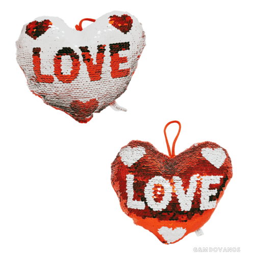 Minkštas žaislas - širdelė "Love", 19x18 cm