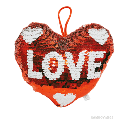 Minkštas žaislas - širdelė "Love", 19x18 cm