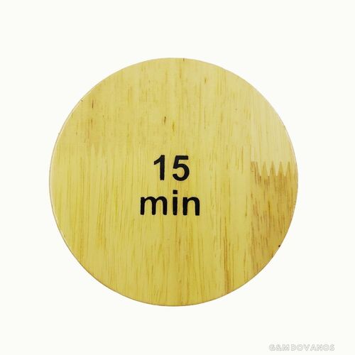 Medinis smėlio laikrodis, 15 min