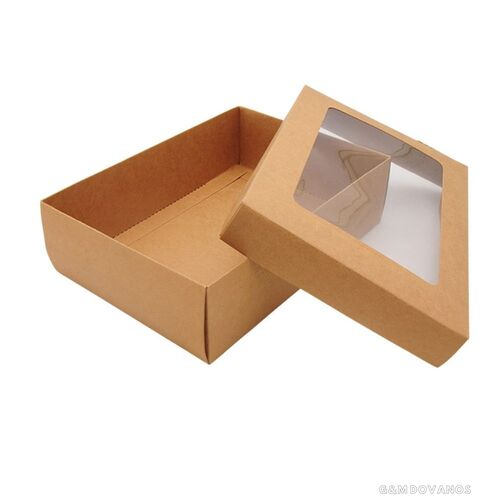 Dovanų dėžutė su skaidriu langeliu, 15x21x6 cm