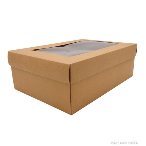 Dovanų dėžutė su skaidriu langeliu, 32x22x11 cm