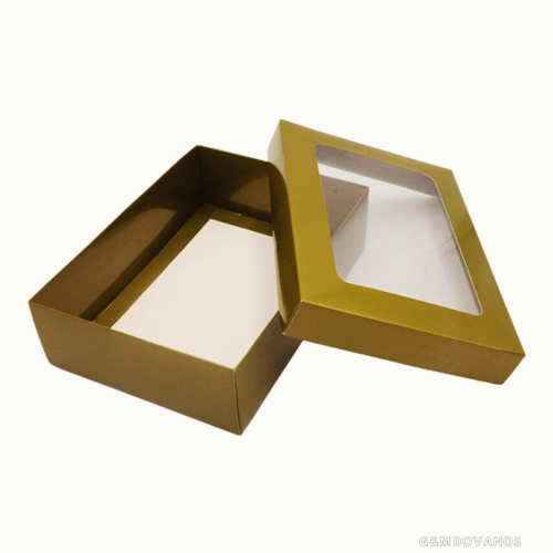 Dovanų dėžutė su skaidriu langeliu, 15x21x6 cm