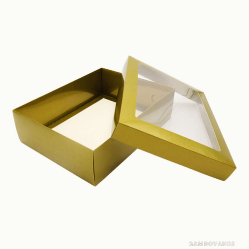 Dovanų dėžutė su skaidriu langeliu, 28x21x8 cm