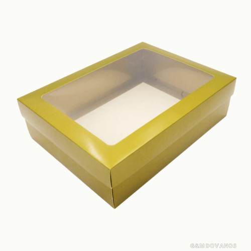 Dovanų dėžutė su skaidriu langeliu, 28x21x8 cm