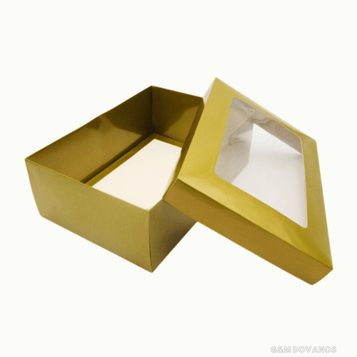 Dovanų dėžutė su skaidriu langeliu, 32x22x11 cm