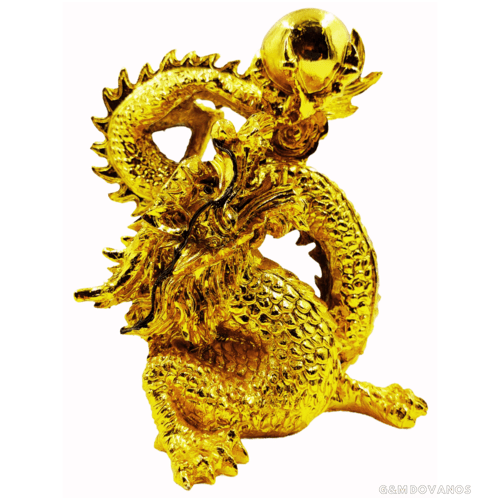 Keramikinė statulėlė "Drakonas", 15x12x7 cm
