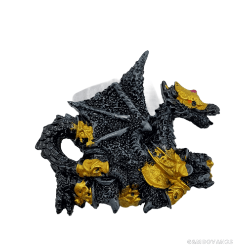 Keramikinis magnetas "Juodasis drakonas", 6x5x2 cm