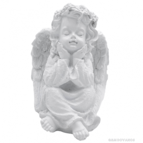 Šviečiantis, keramikinis angelas, 20x15x14 cm