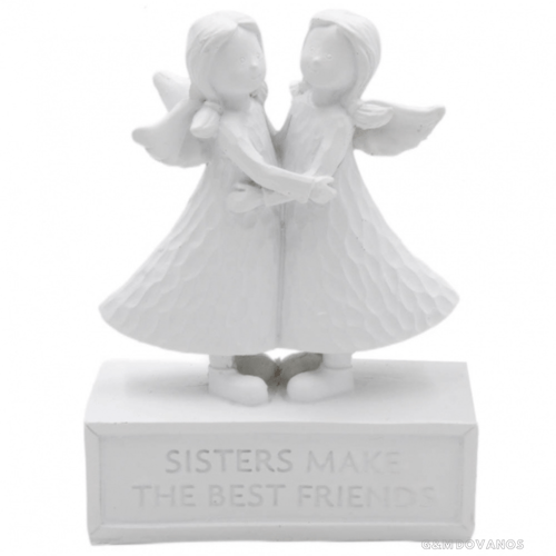 Keramikinė statulėlė "Sesė - geriausia draugė", 11x15 cm.