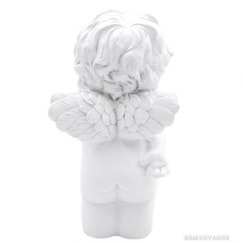 Keramikinis angelas su širdele, 21x11x11 cm