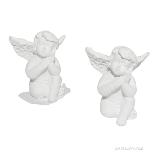 Mažas, keramikinis angeliukas, 4x4x3 cm
