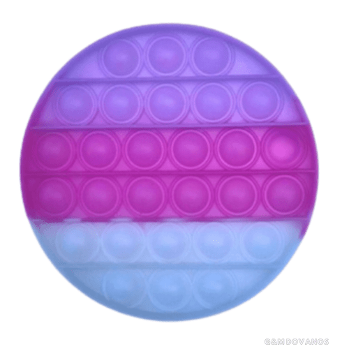 Antistresinis silikoninis žaislas POP IT, apskritimas keičiantis spalvą
