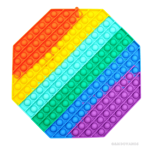 Antistresinis silikoninis žaislas POP IT, didelis aštuonkampis