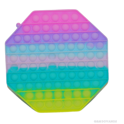 Antistresinis silikoninis žaislas POP IT, aštuonkampis 20x20 cm