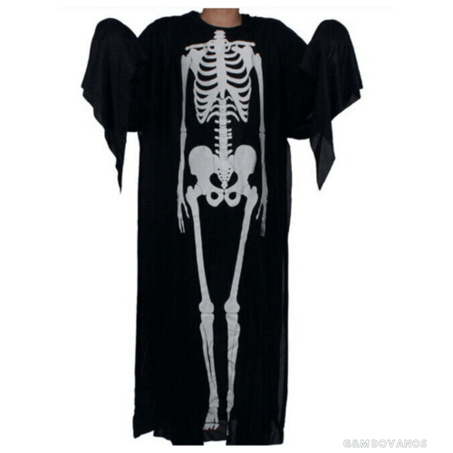 Karnavalinis kostiumas "Skeletas", 120 cm
